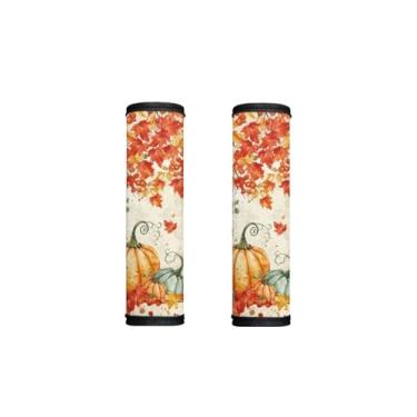 Imagem de Horeset 2 peças de capas de maçaneta de geladeira de ação de graças, tapete de decoração de utensílios de cozinha, mantenha seu aparelho de cozinha limpo de manchas, manchas de alimentos folha de