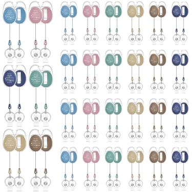 Imagem de Bornerwhite Porta-crachá retrátil de 6 cores, 60 peças, pode você se orgulhar da diferença, carretel de crachá de identificação com clipe a granel, presentes de agradecimento para trabalhadores de