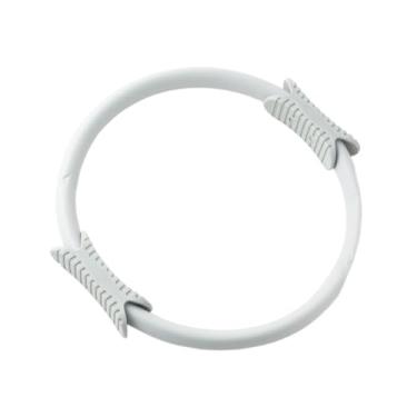 Imagem de Dynwave Anel de Pilates Fitness Anel para Mulheres Leve Portátil Círculo de Pilates Exercitador Interno de Coxa para Costas Cintura Pernas Ombro, Cinza