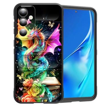 Imagem de CICPLKSE Capa para Galaxy S25 FE, silicone premium com [forro de microfibra macio antiarranhões] capa protetora à prova de choque para Samsung Galaxy S25 FE 6,7 polegadas 2025, flor de dragão colorida
