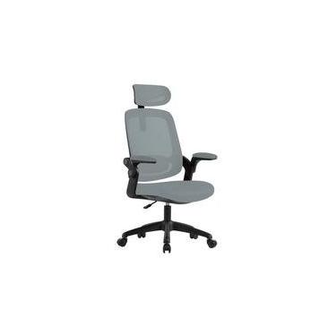 Imagem de Cadeira Office Elements Astra Cinza e Preto, Ajuste de Inclinação Automático, Cilindro de Gás Classe 4 - BFFLG67332L0122