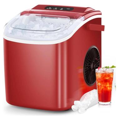 Imagem de Máquina de Gelo até 11 kg em 24H Portátil, 110v, COWSAR, Vermelho