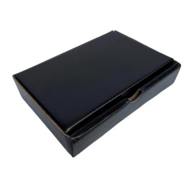 Imagem de 10 Caixas de Papelão com Papel Cartão - 16x11x3 - Preta Lisa