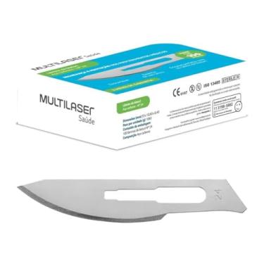 Imagem de Kit 100 Laminas Aço Carbono Numero 24, Corte de Precisção Tipo Bisturi Artesanal N24