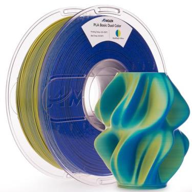 Imagem de Filamento de impressora 3D AMOLEN PLA 1,75 mm, cor dupla, 1 kg