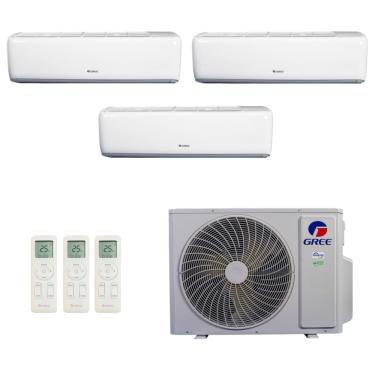 Imagem de Ar-Condicionado Multi Split Inverter R-32 Gree 24.000 (3x Evap HW 12.000) Quente/Frio 220V