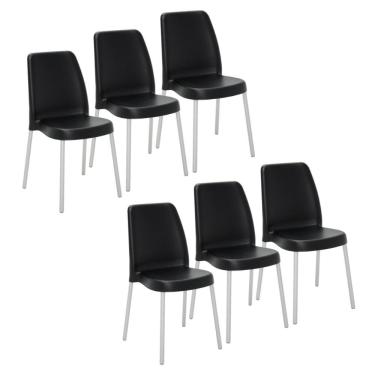 Imagem de Conjunto 6 Cadeiras Vanda em Polipropileno Preta Tramontina