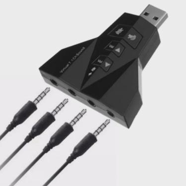 Imagem de Adaptador de Som USB 2.0 Externo 7.1 4 saidas XT-2031 - Xtrad