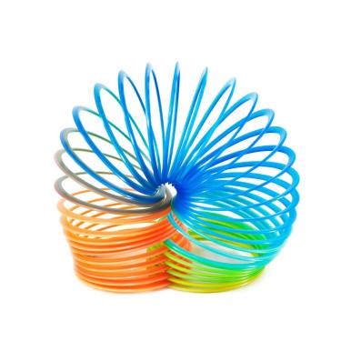 Imagem de Mola Maluca de Plástico Pequena Colorida - Tudo em Caixa