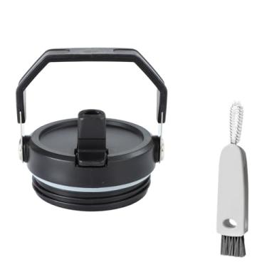 Imagem de Faboumiu Tampas de copo de substituição compatíveis com Stanley lceFlow Flip 2.0 garrafa de água 473 ml e 680 g conjunto de acessórios de copo de aço inoxidável inclui 1 escova de limpeza de tampa