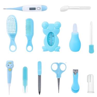 Imagem de Kit Premium Higiene Recém Nascido e Saúde do Bebê 13 Peças Completo com Necessaire (Azul, Único)