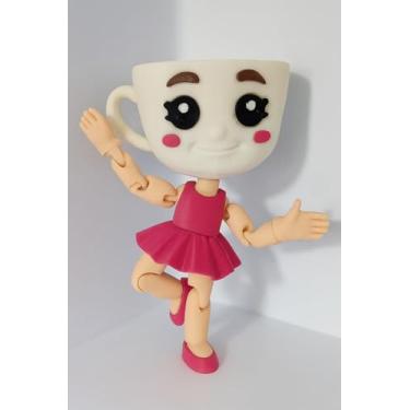 Imagem de Bailarina Capuccina 3D, Boneca Articulada Brainrot Italiano Meme VIRAL TIKTOK Brinquedo Colecionável Brinquedo Menina