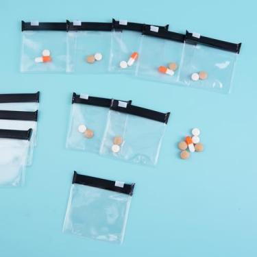 Imagem de Conjunto de 29 bolsas de pílulas, sacos reutilizáveis com zíper, pequenos sacos portáteis para pílulas, bolsas de plástico para remédios, organizadores de medicamentos para armazenamento de pequenos