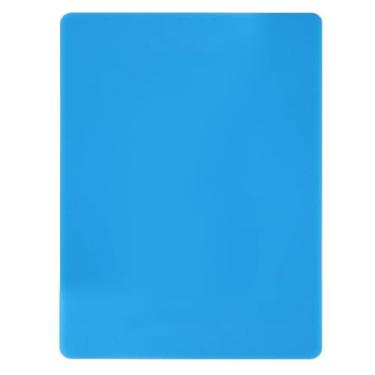 Imagem de Tapete de silicone de bancada, à prova de calor, arranhões e manchas, fácil de desmoldar, dobrável de silicone para mesa de jantar, bancada, cozinha, almofada de resina antiderrapante, azul (P 150 x