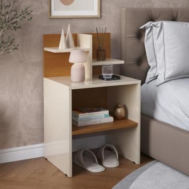 Imagem de Mesa de Cabeceira Copy - JM3 Moveis (Off White/Nature)