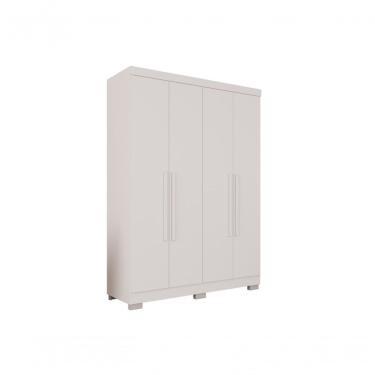 Imagem de Guarda Roupa Solteiro 4 Portas Recife Salleto Branco