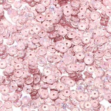 Imagem de Generic Lantejoulas soltas, 4200 peças, copo com fundo de prata, lantejoulas bordadas para fazer joias, artesanato, costura, rosa laser