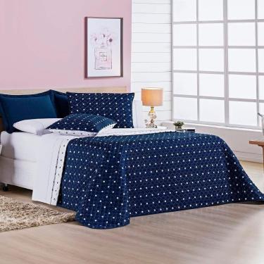 Imagem de Cobre Leito King Balls Micropercal 200fios 3pç Marinho