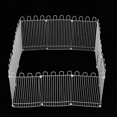 Imagem de ZJchao Cercadinho para Hamster, Animais de Estimação Pequenos, Durável, Seguro, Revestimento de Pintura, Rede de Ferro Dobrável, Forma Ajustável, Círculo Retângulo Quadrado para Uso