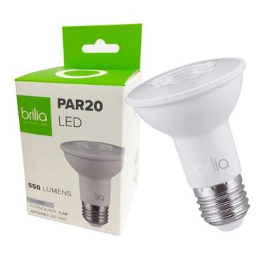 Imagem de Lâmpada Led Par 20 5.3W Bivolt E27 Branco Frio - BRILIA, 100 - 240V