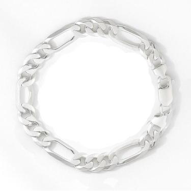 Imagem de Pulseira Masculina Prata Italiana 925 3 E 1 Grossa 20cmx6 Mm - Lojas L
