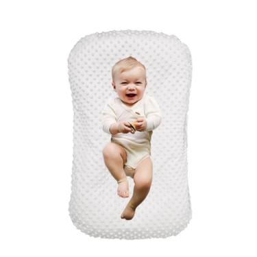 Imagem de Loevin Espreguiçadeira para recém-nascidos, ninho de bebê para recém-nascidos, algodão macio, respirável para brincar e relaxar, presentes essenciais para bebês e meninas de 0 a 12 meses (feijão