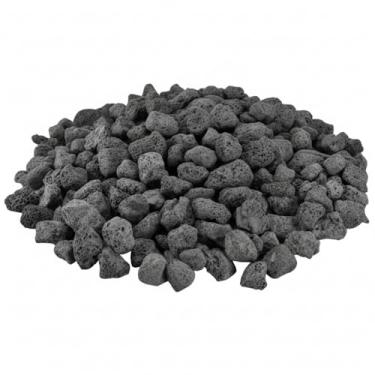 Imagem de Mr. Fireglass Grânulos de pedra natural preta de 4,5 kg para lareira a gás e tronco de gás – Pedras decorativas de paisagismo para uso interno e externo, tamanho de 2 a 3 cm
