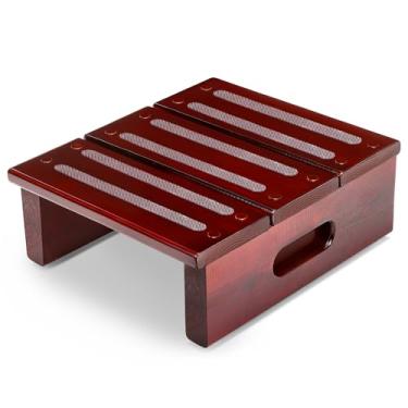 Imagem de DiDiBirDi Banco De Madeira Para Crianças E Idosos, Equipado Com Adesivos Antiderrapantes Almofadas Os Pés, Adequado Quartos, Cozinhas, Banheiros Áreas Cabeceira