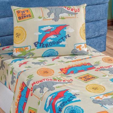 Imagem de Jogo De Cama Solteiro Babel Em Microfibra 3 Pçs Kids Dino
