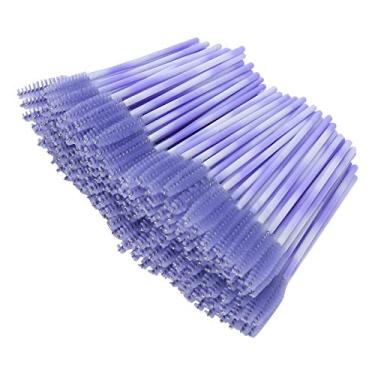 Imagem de Generic Desempenho de Alto Custo 200pcs Mascara Wands Ferramenta Descartável de Extensão de Cílios para Maquiagem Delicada (Roxo claro)