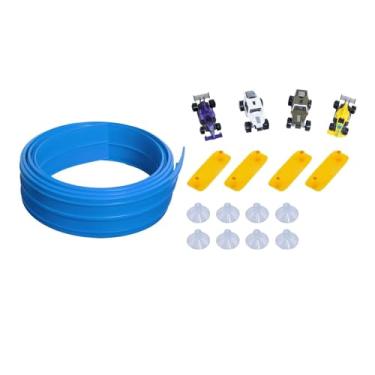 Imagem de TTETTZ Rampa Flexível para Carros de Corrida, Pista de Corrida Portátil com Ventosas Fortes, Dobrável, Enrolável, Multifuncional, Diversão Faça Você Mesmo, 4