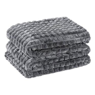 Imagem de Cobertor Queen Willow Manta Flannel Ultrasoft - Gris
