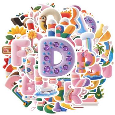 Imagem de 100 peças Alfabeto Animais Natureza Alimentos Papelaria Adesivos DIY Animais para DIY Telefone Laptop Scrapbook Bicicleta Mala Frigorífico Telefone Bagagem Laptop Guitarra Carro Brinquedos
