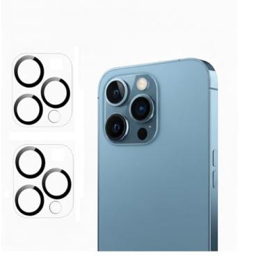 Imagem de Protetor de lente de câmera para iPhone 13 Pro e iPhone 13 Pro Max, vidro temperado, dureza 9H, ultra HD, antiarranhões, fácil de instalar, compatível com capas [não afeta fotos noturnas] [pacote com