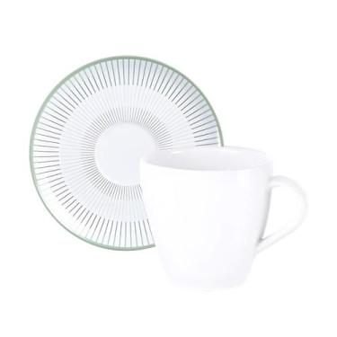 Imagem de Xicara Chá Café Com Pires 200Ml Lineare Porcelana Tramontina