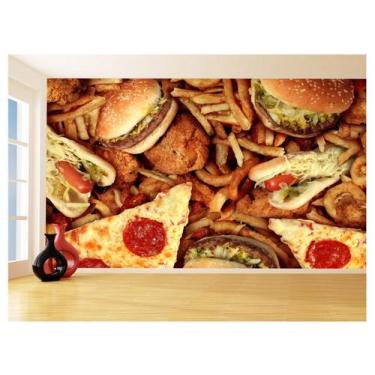Imagem de Papel De Parede 3D Alimentos Lanches Artesanais 3,5M Al422 - Você Deco