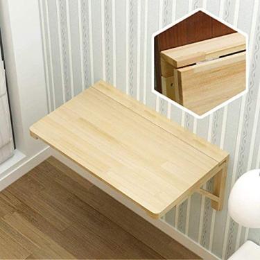 Imagem de Mesa dobrável montada na parede, mesa de cozinha multiuso, mesa de computador, suporte de carga 60 kg, 60 x 40 cm/23,5 * 15,5 pol