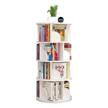 Imagem de UINGBPXT Estante de canto com rotação de 360°, estante em pé de grande capacidade, para casa, simples, estante aberta, organizador perfeito