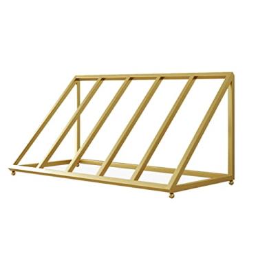 Imagem de Prateleiras de vinho de metal, 5 garrafas, suportes de vinho independentes de chão, prateleiras de vinho pequenas de mesa para garrafas de vinho, armazenamento de vinho para armário de despensa de