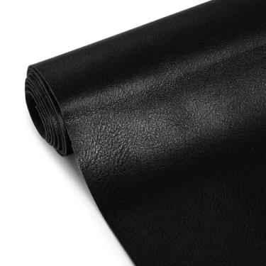 Imagem de Tecido de couro sintético, 137.2 cm x 457.2 cm Yard Marine Upholstery Vinyl Fabric, material sintético macio à prova d'água para barcos ao ar livre, assentos automotivos, móveis, artesanato, costura