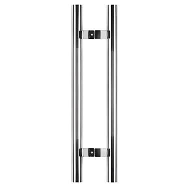 Imagem de Puxador de porta grande push-pull, garagem de sala de lama de lobby, ferragens de portas de tubo redondo de aço inoxidável, puxador de porta ergonômico liso/prata/120 cm/47,2 pol