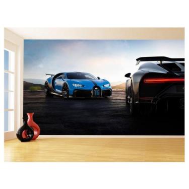 Imagem de Papel De Parede 3D Carro Bugatti Chiron Pista 3,5M Car16 - Você Decora