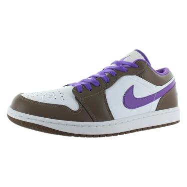 Imagem de Tênis masculino Air Jordan 1 Low, Palomino/Wild Berry/Branco, 42