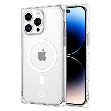 Imagem de Cocomii - Capa retangular compatível com iPhone 16 Pro Max - Compatível com MagSafe, elegante e transparente, proteção transparente, capa de telefone magnética brilhante para iPhone 16 Pro Max 6,9
