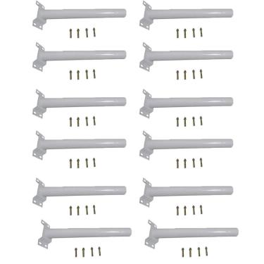 Imagem de Suporte Barra Poste Apoio Luminaria Solar Parede Kit 12 Und
