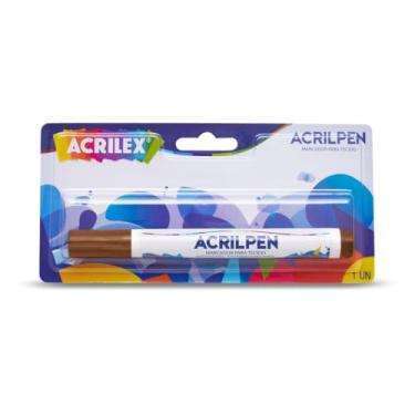 Imagem de Caneta para Tecido, Acrilex, Acrilpen, Blister, Marrom