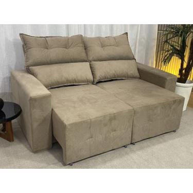 Imagem de Sofá Retrátil Reclinável 1,80 m Bege 607 Lia - Alpoim