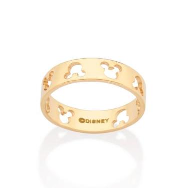 Imagem de Aliança mickeys vazados folheada a ouro  513426 Rommanel, Dourado, 18