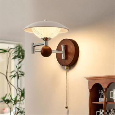 Imagem de OUFULA Contemporânea Lâmpada de parede LED Americana Criativa Sala de Estar Quarto Estudo Villa Corredor Escadas Decoração Casa Luz (Estilo 15)