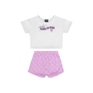 Imagem de Conjunto Infantil para Menina com Blusa e Short-Saia Guloseima-Feminino